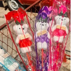 🌹Flor con peluche🐻