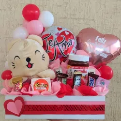 ❤️Te Amo 💖 Cesta Rellena 