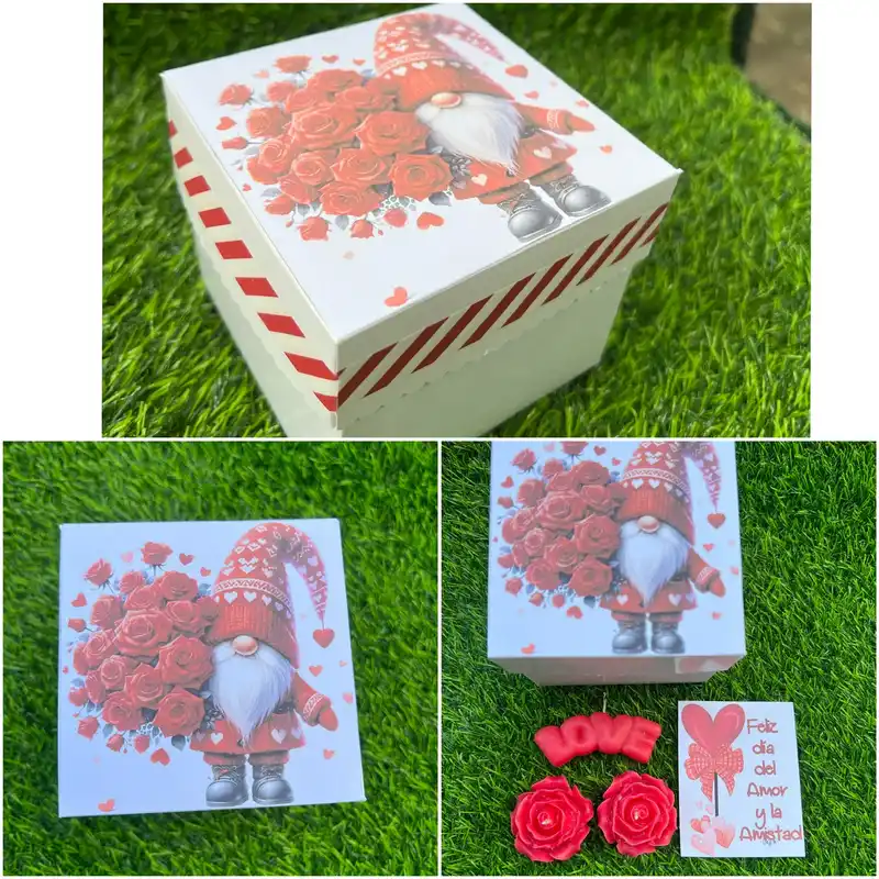 Caja Gnomo Ramo 🌹❤️