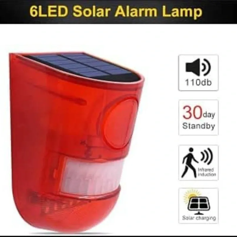 Alarma con sensor de Movimiento (se recarga con el sol)