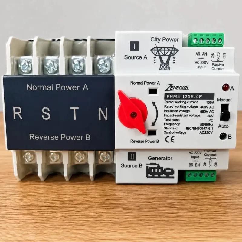 Transfer Automatico 3 polos y 4 polos (110v y 220v)
