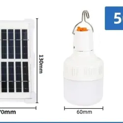 Bombilla LED Solar Recargable 50W