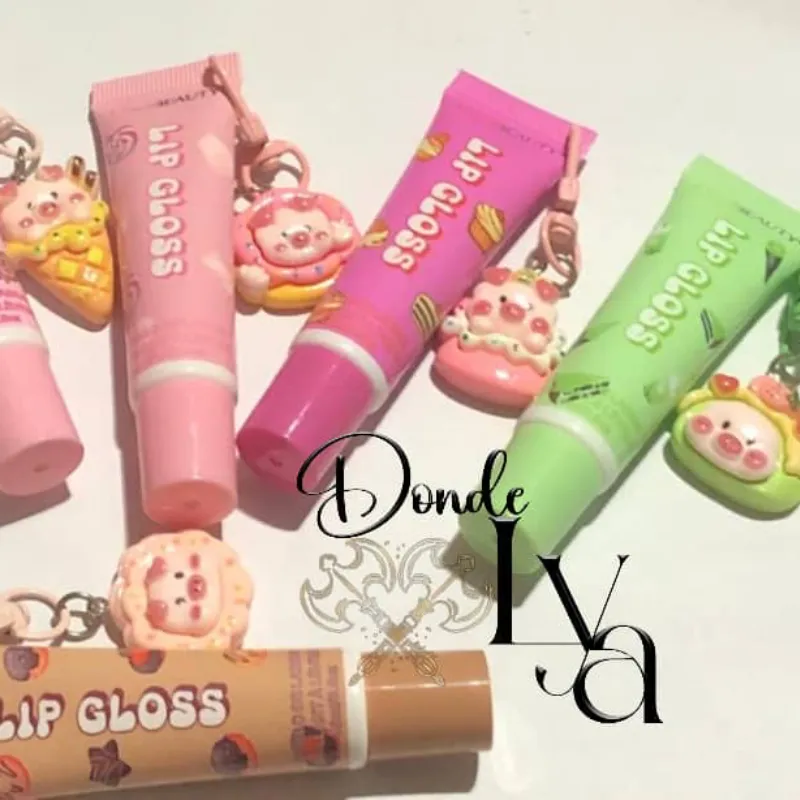 Lip gloss con llaveros