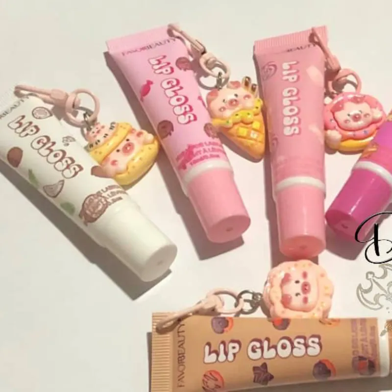 Lip gloss con llaveros