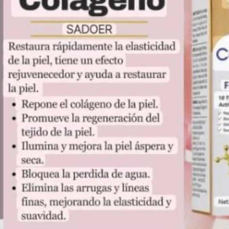 Serum facial de collageno
