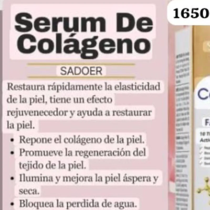 Serum facial de collageno