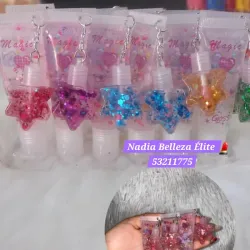 🌹 Brillos liso 2 en 1, el colgante es brillo mágico