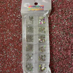 Caja de pedrería imitación diamante 