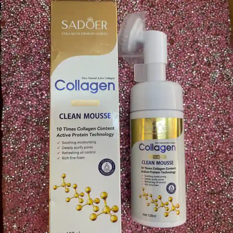 Limpiador facial hidratante sadoer con colágeno antienvejecimiento, 100g 