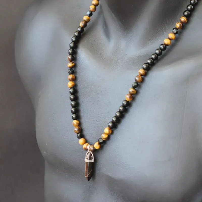 Collar con cuarzo ojo de tigre 🐯 