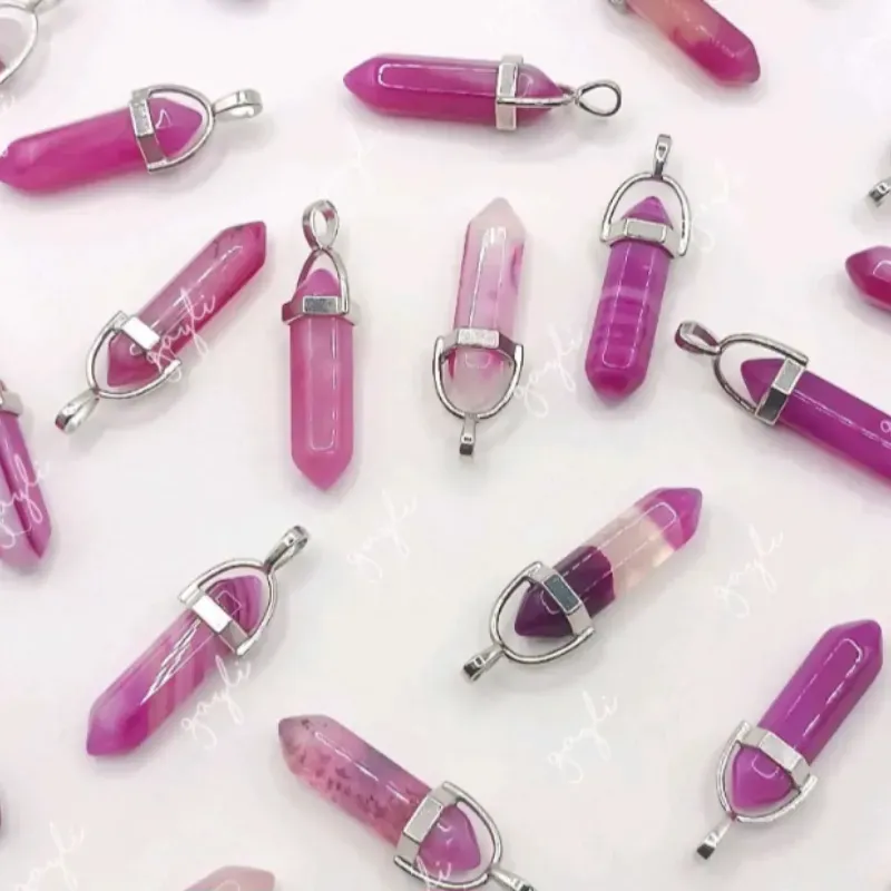 Hexagonal ágata rosado 