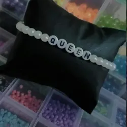 Pulsera perlas blancas