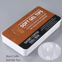 06-01-2. Tips Soft Gel (Coffin extra corta)