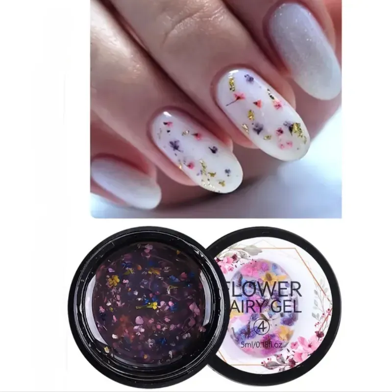 11-01-2. Esmalte Gel con purpurina y flores (5ml) #4