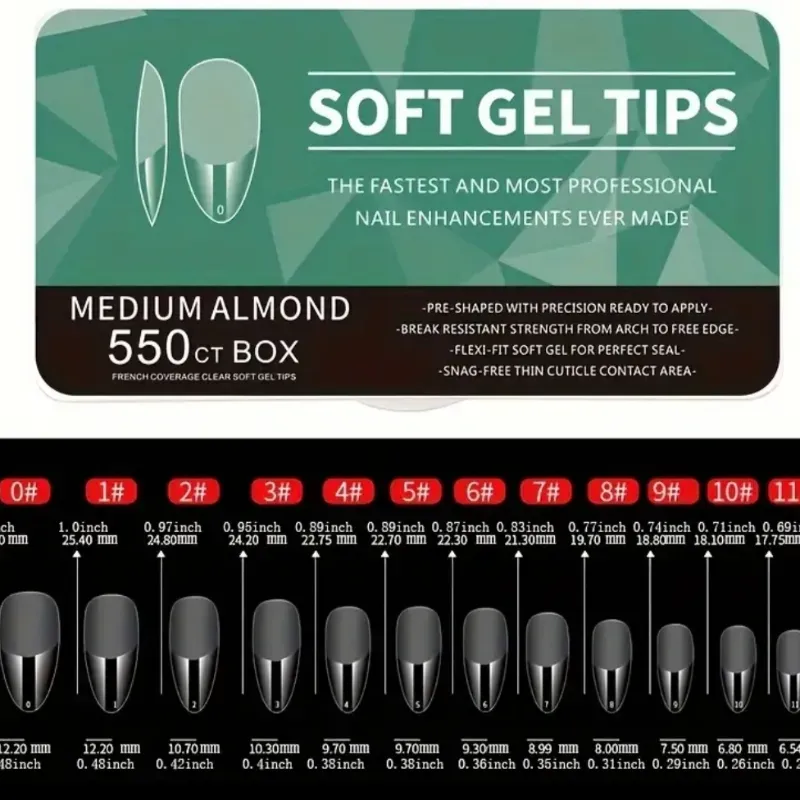 06-01-2. Tips Soft Gel (Medium Almond)
