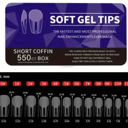 06-01-1. Tips Soft Gel (Coffin corta)