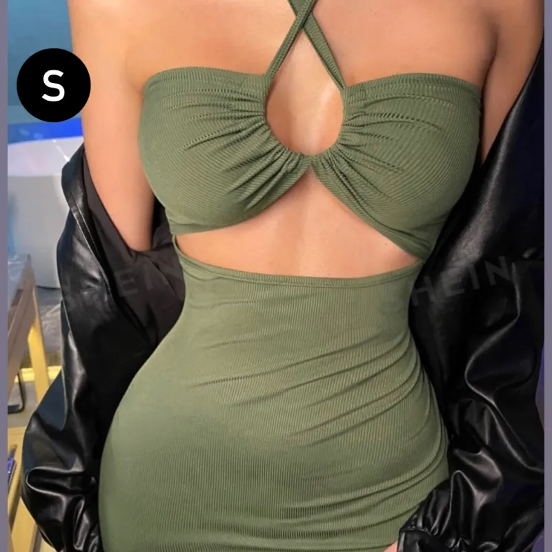 Vestido Amarra Cuello 