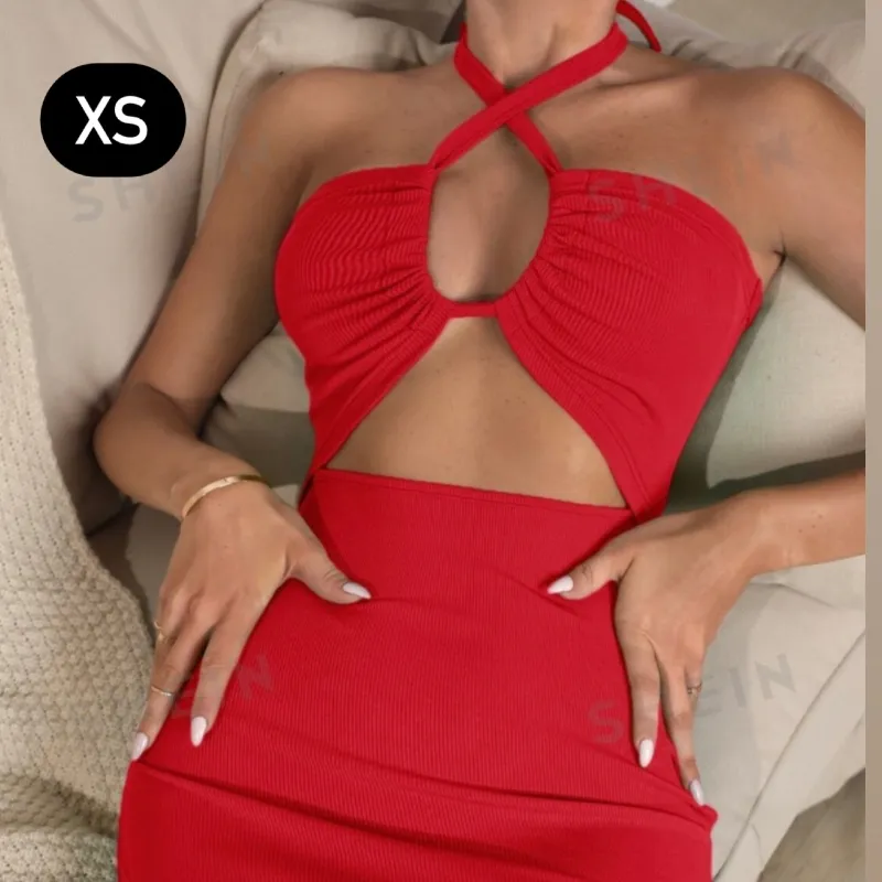 Vestido Amarrado Cuello 