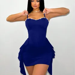 Vestido escote de brillo 