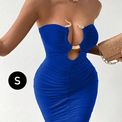 Vestido Tope Hebilla De Serpiente 