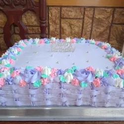 Cake bandeja completa relleno de leche condensada 