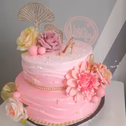 Pastel con flores 💐 