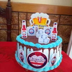 Pastel temática cerveza mayabe