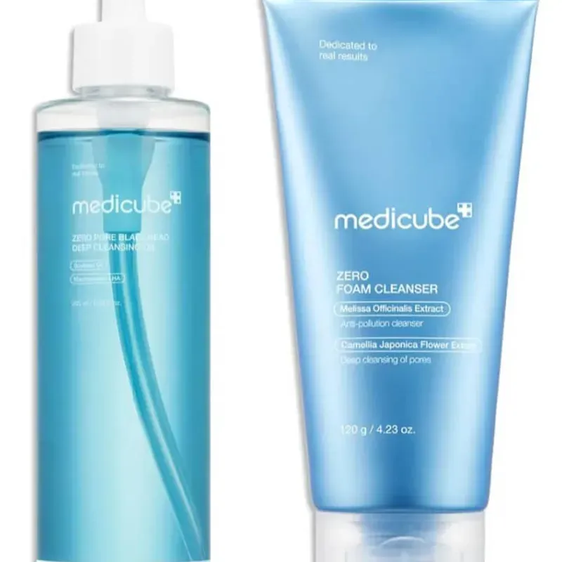 Dúo Dinámico de Medicube: Limpiador en Aceite + Espuma Zero Pore