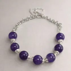 Pulsera de plata y piedras semipreciosas
