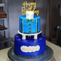 Azul y negro