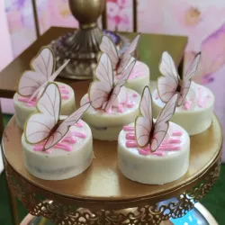 Cubos de chocolate mariposas
