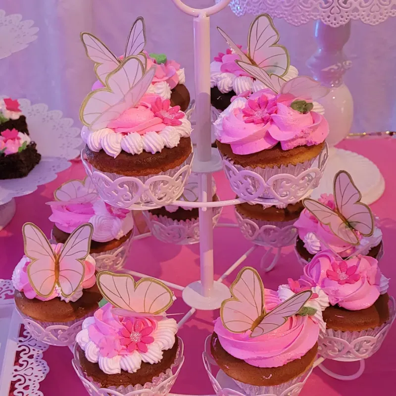 Cup cake mariposas quinceañera