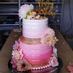 Rosado degradado a blanco