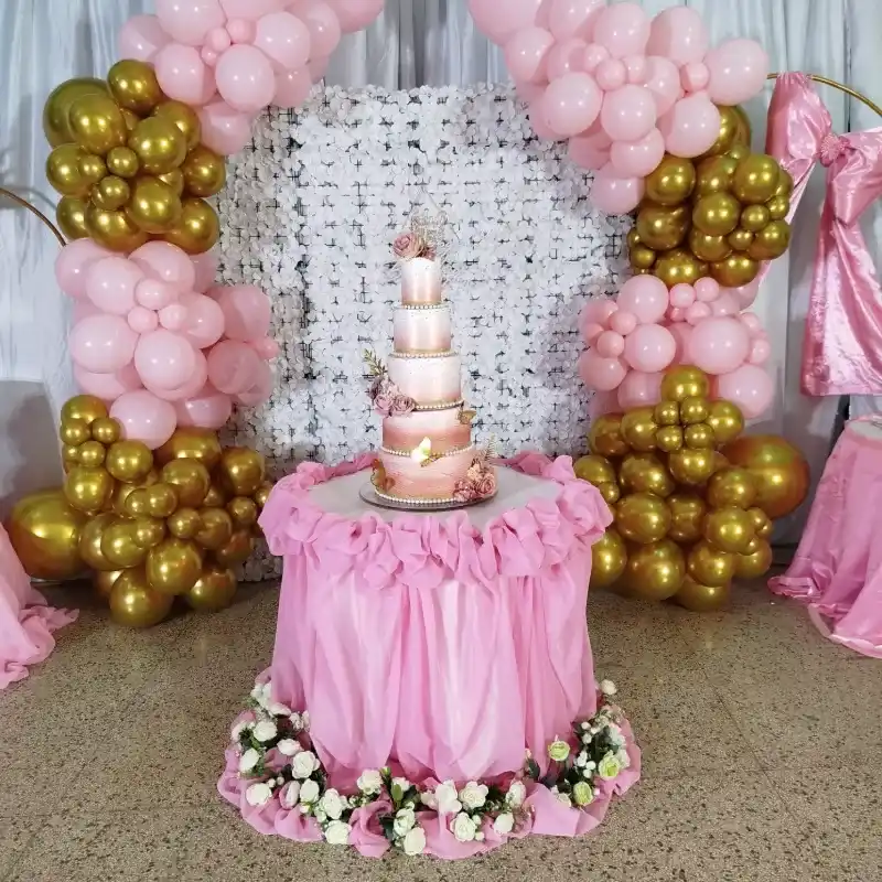 Rosado gold quinceañera 