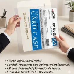 Organizador transparente para documentos