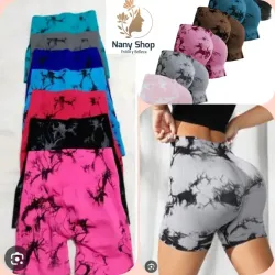 Licras marmoleadas cortas