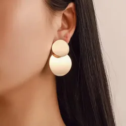 Aretes de Zinc color oro rosa #2