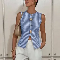 Blusa de botones dorados