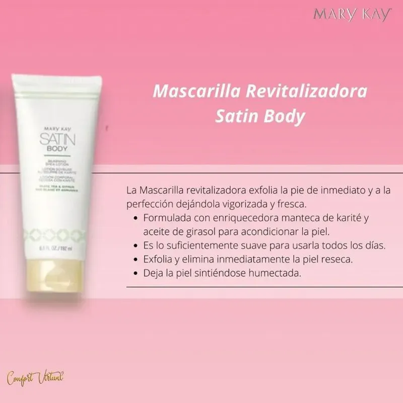 Exfoliante Revitalizador de Karité y Vitamina E Satin Body® Mary Kay 