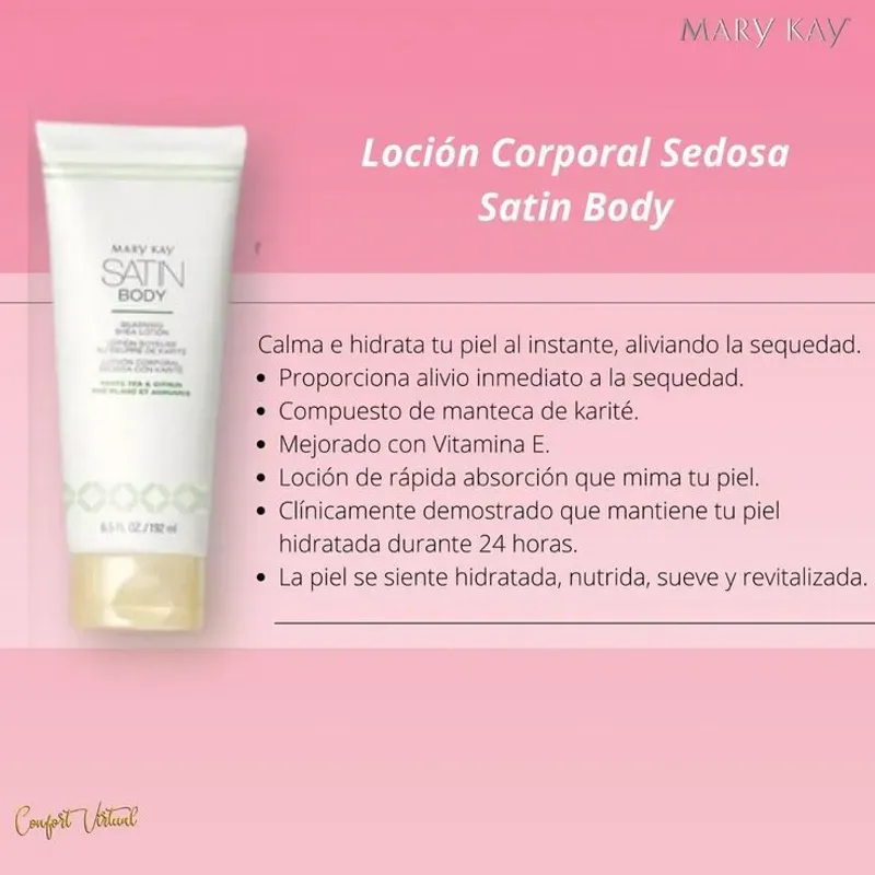 Locion corporal sedosa Satin Body Mary Kay 