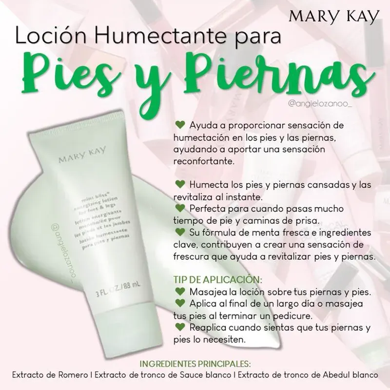 Locion Humectante para pies y piernas Mary Kay 