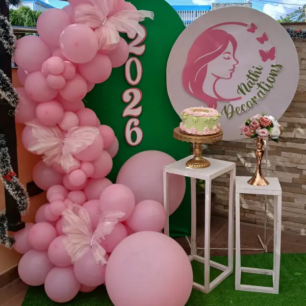 Somos un equipo de Decoración y Organización de Eventos, que coordinamos cada detalle de su fiesta regalándole una experiencia inolvidable.
Pero si lo que desea es un regalo sorpresa de igual forma llegamos con éstos hasta su hogar, con Mickey, Minie y Mariachis a su elección. 
No dude en contactarnos a través del móvil 5 8361578 y nuestras redes sociales.