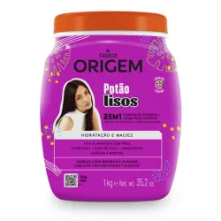 Crema 2 en 1 para pelos lacios o alisados 1kg