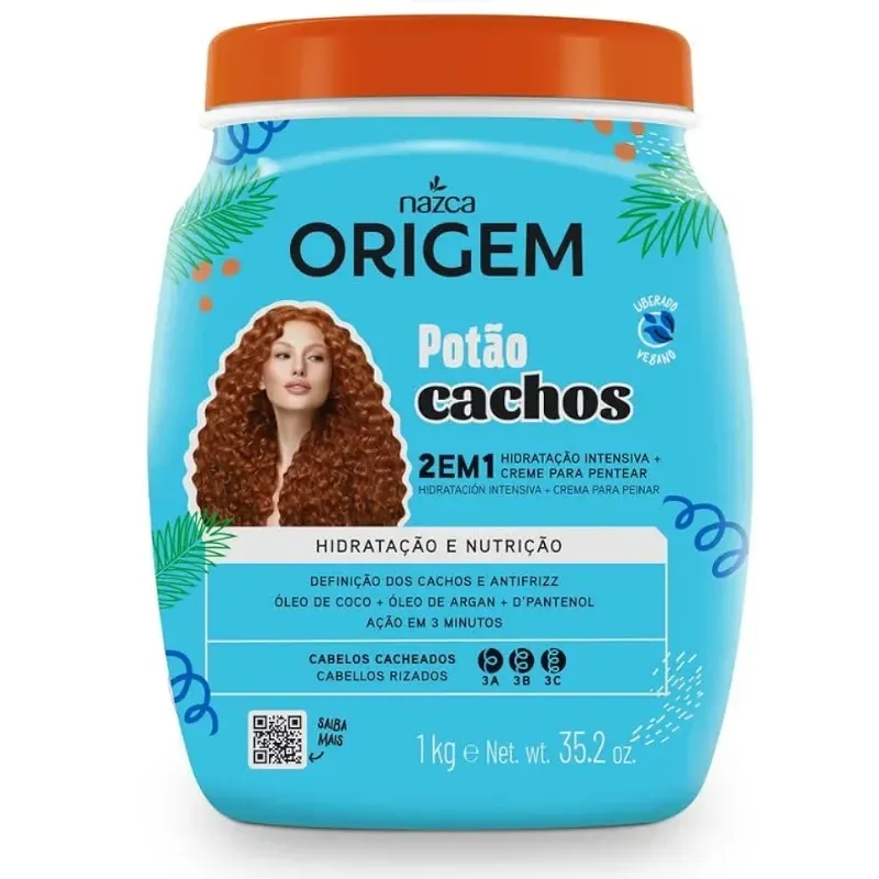 Crema 2 en 1 para hidratación y nutrición de cabello rizado 1kg