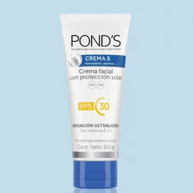 Crema Facial humectante y nutritiva Pond' con protección solar FPS 30. 100 g