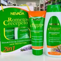 Juego de Shampoo 420ml y Acondicionador 200ml Romero Crecepelo