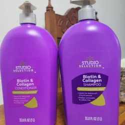 Juego de Shampoo y Acondicionador Sin Sal de Biotina y Colágeno 1L