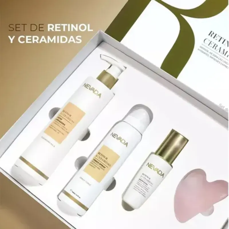Kit Facial Nevada de Retinol y Ceramidas 4 piezas