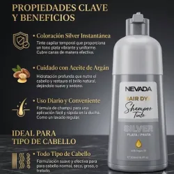 Shampo Tinte Plateado 16 oz