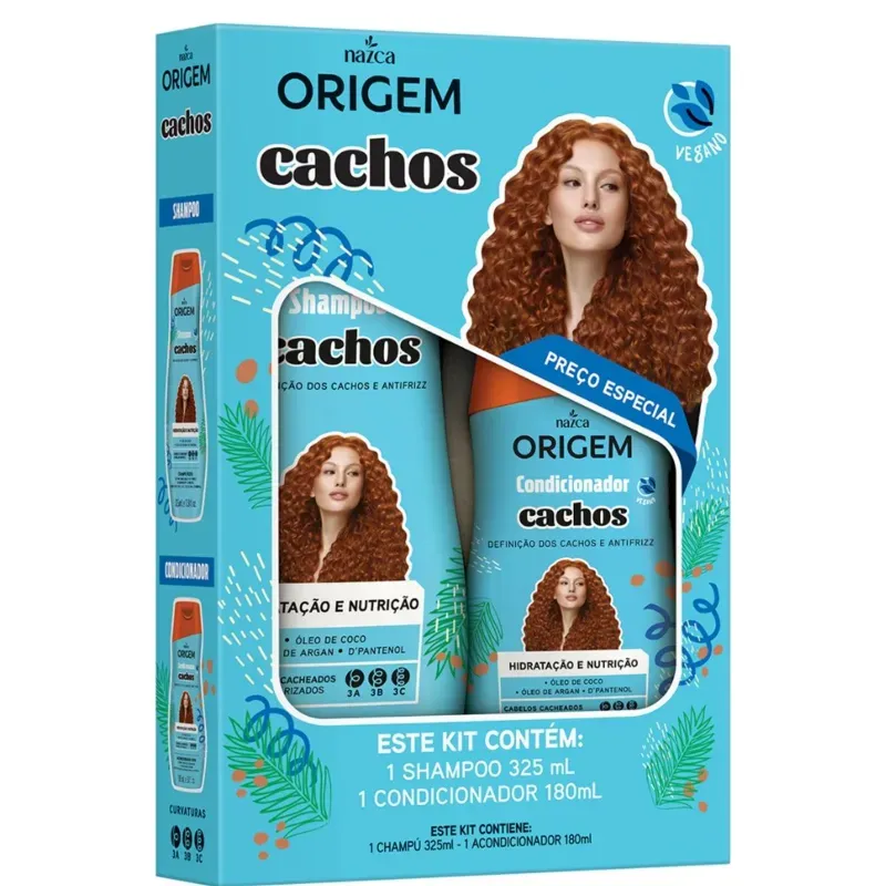 Shampoo + Condicionador Origem Cachos 325ml + 180ml